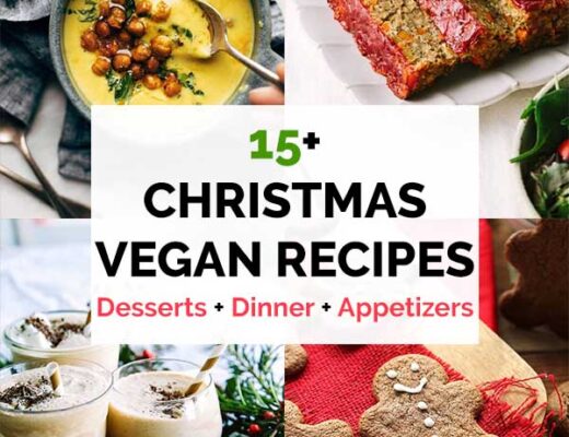 Christmas vegan recipes desserts dinner appetizers