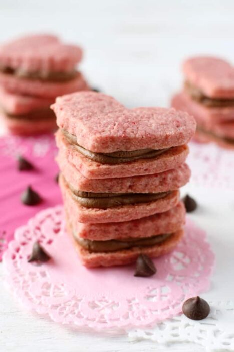 vegan valentines sugar cookies