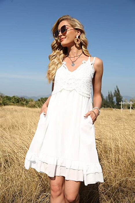 white lace dress