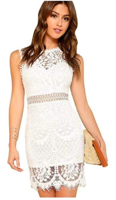 white lace dress