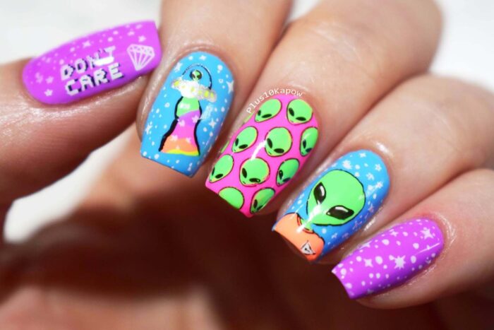 alien nail ideas