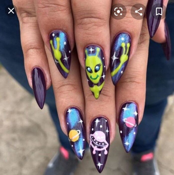 alien nail ideas