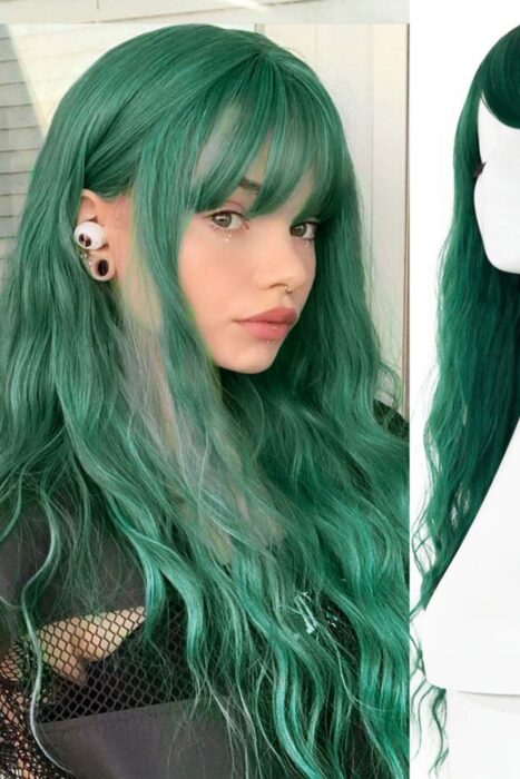 green hair