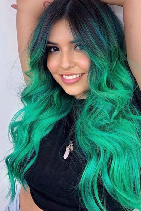 green hair