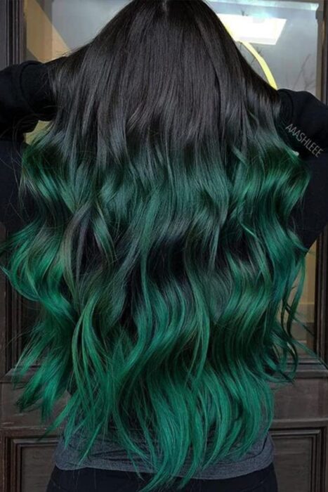 green hair