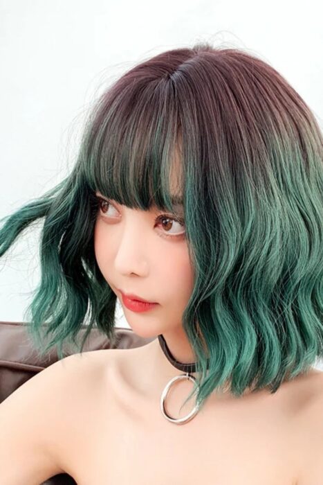 green hair