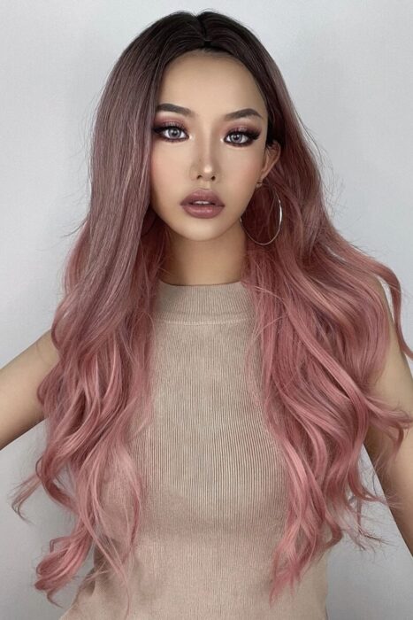 pink hair extensions