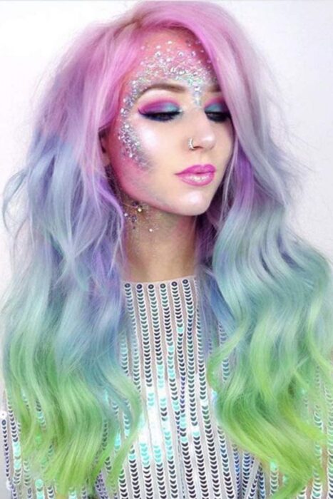 rainbow hair