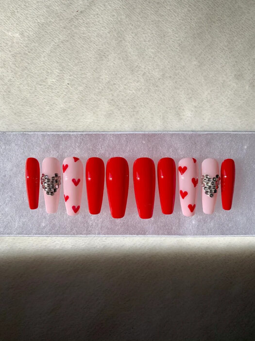 valentines day nails acrylic