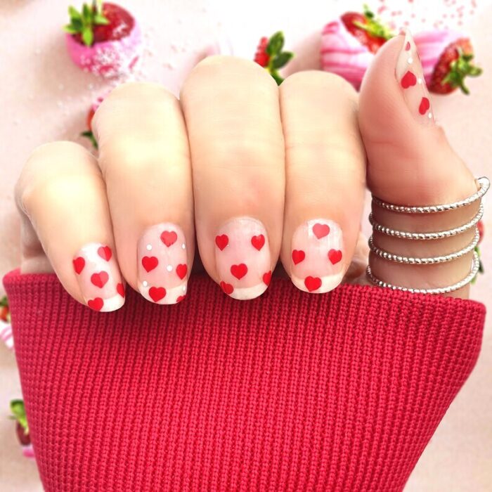 valentines day nails wraps